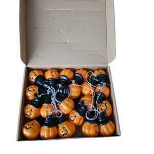 Halloween Pumpkin String Lights 20 LED 9.8FT 8 Modes Battery Operated Waterproof